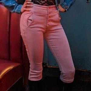 Gap Pink Denim jeans Front Buttons Size 26